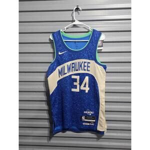 giannis antetokounmpo jersey Authentic Nike Mens Medium 44 City Edition NWT #34
